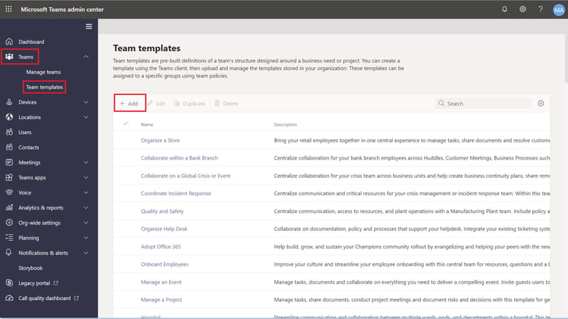 project management on teams Team Templates